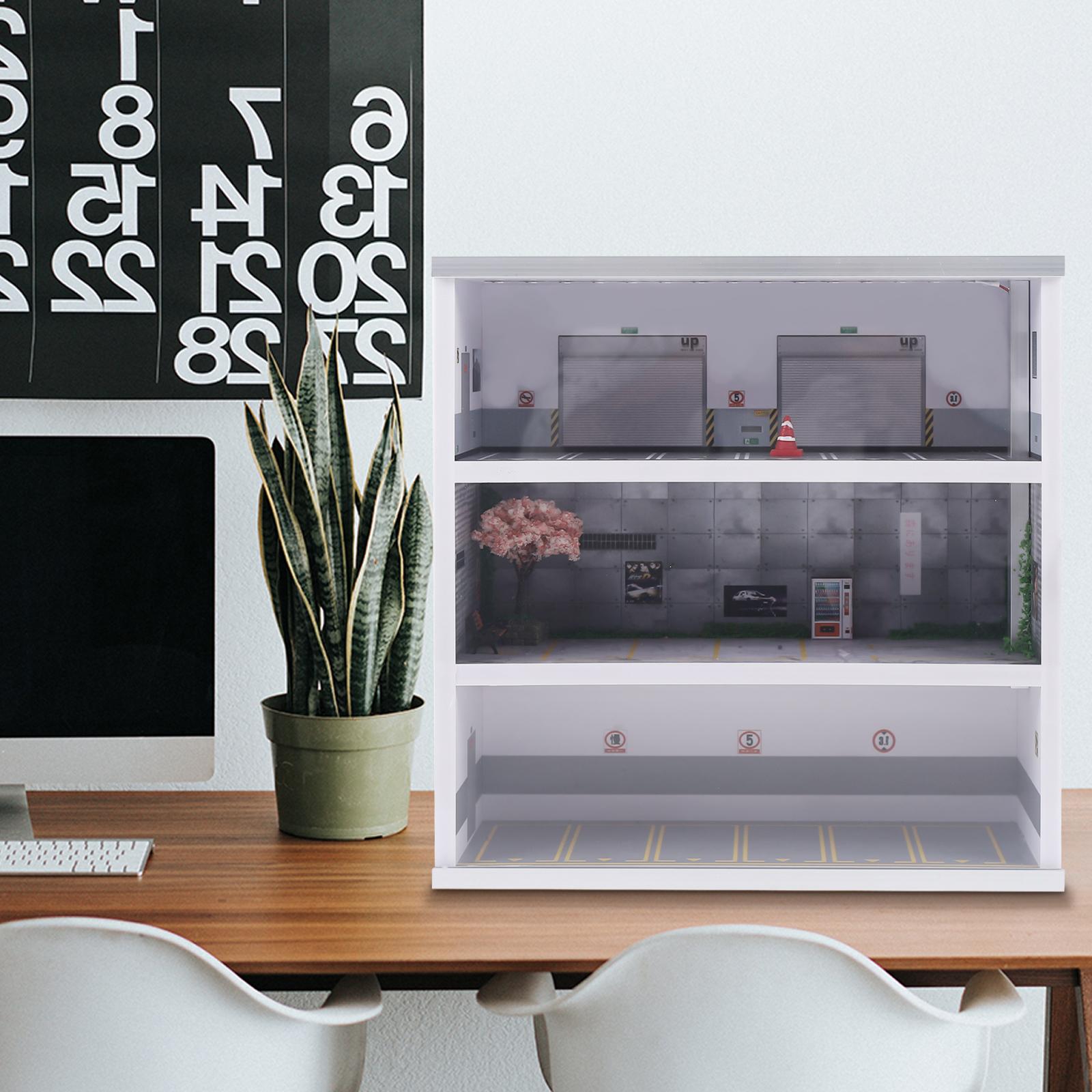 1:64 Car Model PVC Display Cabinet, 3-layer 16 Simulated Parking Spaces W/ LED Lighting for Model Car Collector & Car Enthusiast белый
1:64 Car Model PVC Display Cabinet, 3-layer 16 Simulated Parking Spaces W/ LED Lighting for Model Car Collector & Car Enthusiast белый