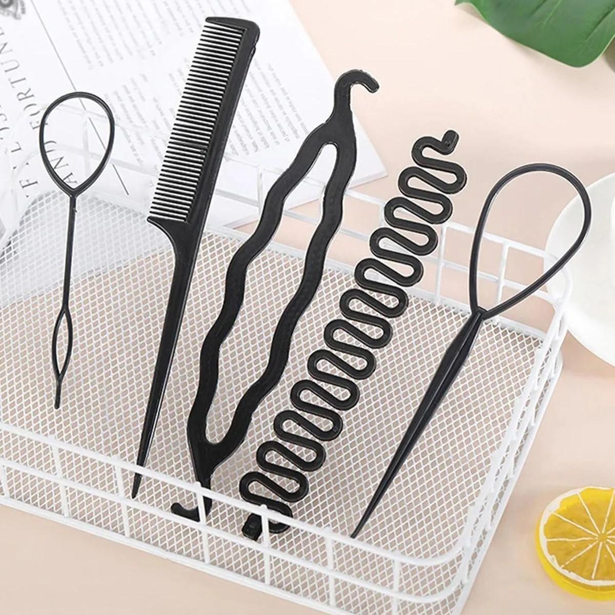 5-Piece Mixed Black Hair Braiding & Bun Clip Set
5-Piece Mixed Black Hair Braiding & Bun Clip Set