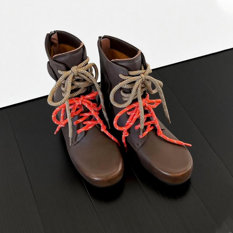 European station 2025 autumn new color matching lace-up Martin boots women s British style Maillard retro heightening short boots 40
European station 2025 autumn new color matching lace-up Martin boots women s British style Maillard retro heightening short boots 40