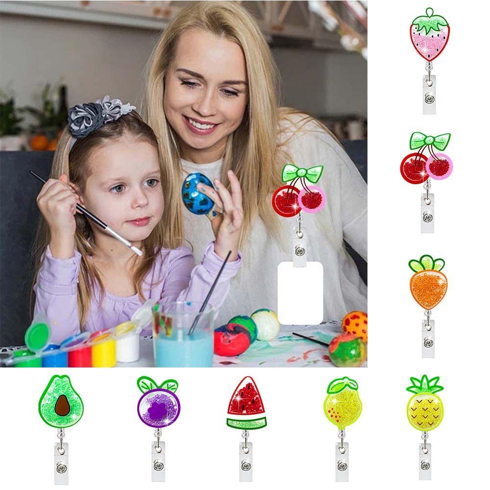 Cartoon Quicksand Badge Reel ID Card Clips Retractable ID Badge Holder Fruit Acrylic Brooch Doctor
Cartoon Quicksand Badge Reel ID Card Clips Retractable ID Badge Holder Fruit Acrylic Brooch Doctor