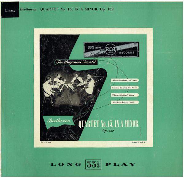 LP Record BEETHOVEN PAGANINI QUARTET HENRI Quartet No.15 In A Minor Op.132 L16257 RCA RED SEAL US Classical Used
LP Record BEETHOVEN PAGANINI QUARTET HENRI Quartet No.15 In A Minor Op.132 L16257 RCA RED SEAL US Classical Used
