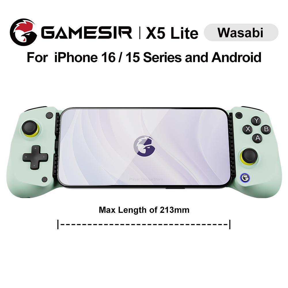 GameSir X5 Lite Mobile Phone Gamepads for 16 15 Series iPad Mini Android Tablet Controller Hall Effect Joysticks Design
GameSir X5 Lite Mobile Phone Gamepads for 16 15 Series iPad Mini Android Tablet Controller Hall Effect Joysticks Design