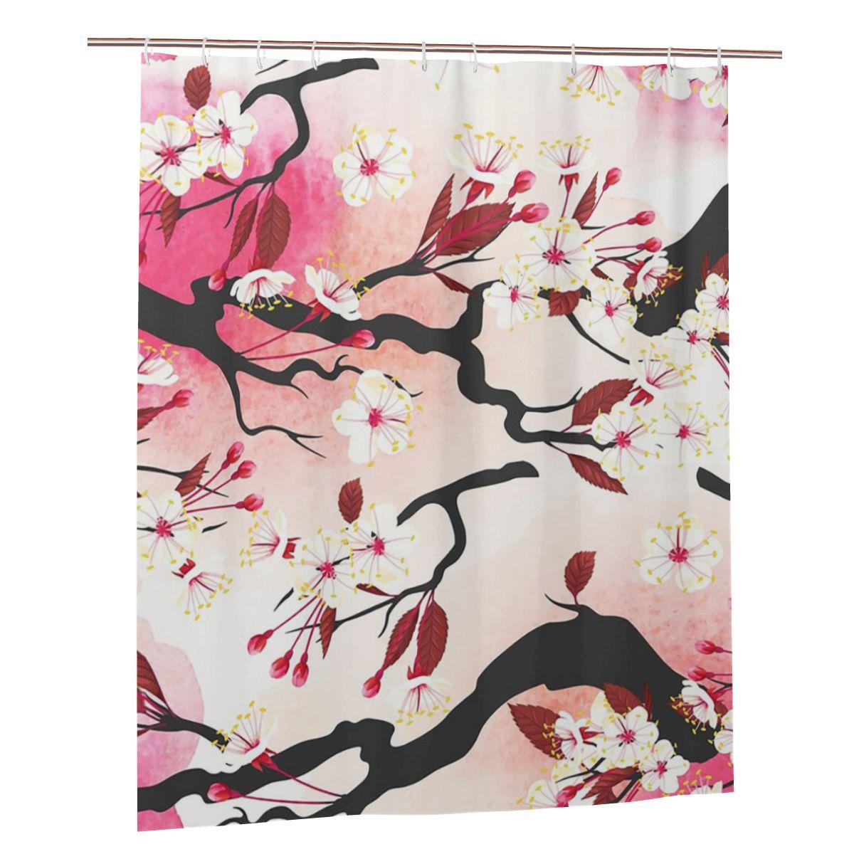 Blooming Sakura Branch Cherry Blossom Japanese Flower Shower Curtain Bathroom Polyester Waterproof Bath Curtains With Hooks W60H190(CM)-1 Pcs
Blooming Sakura Branch Cherry Blossom Japanese Flower Shower Curtain Bathroom Polyester Waterproof Bath Curtains With Hooks W60H190(CM)-1 Pcs