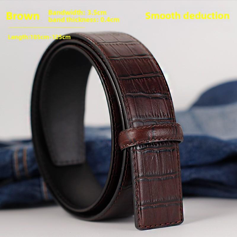 Mei Mary Men s leather belt - genuine top grain crocodile embossed smooth buckle belt (no buckle included) 130cm
Mei Mary Men s leather belt - genuine top grain crocodile embossed smooth buckle belt (no buckle included) 130cm