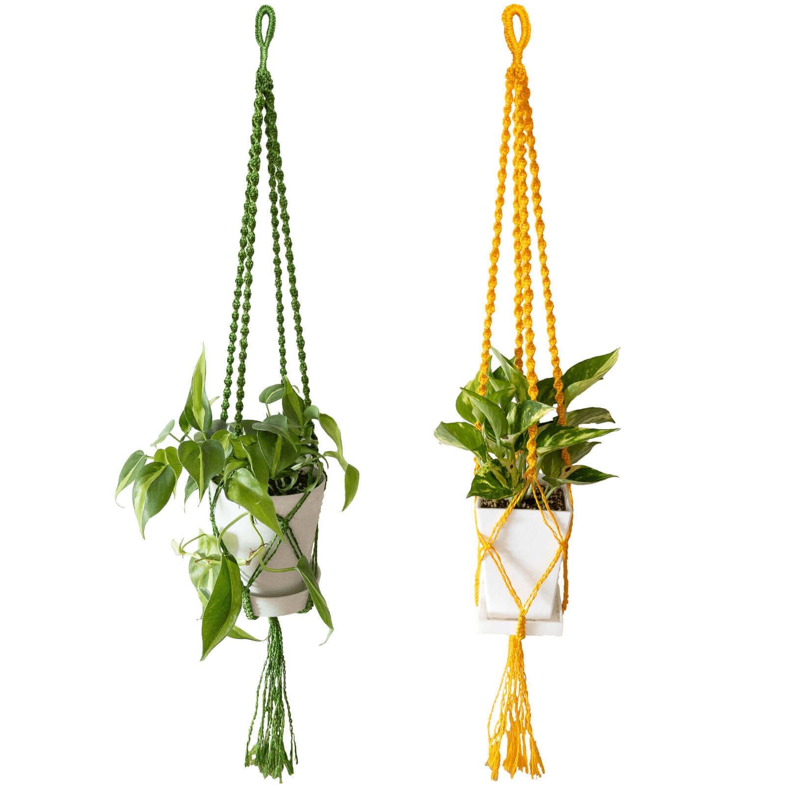 ORIKAGO Plant Hanger M - Подвесной горшок для растений в стиле макраме, подвесной набор из 2 шт., светло-зеленый, желтый
ORIKAGO Plant Hanger M - Подвесной горшок для растений в стиле макраме, подвесной набор из 2 шт., светло-зеленый, желтый
