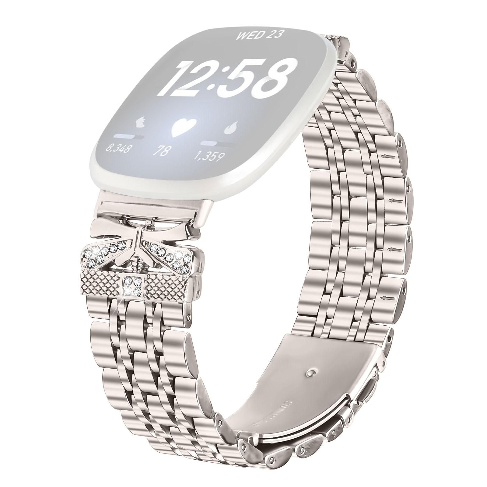 For Fitbit Versa 3/Sense Watch Strap Rhinestone Butterfly Decor Stainless Steel Band
For Fitbit Versa 3/Sense Watch Strap Rhinestone Butterfly Decor Stainless Steel Band