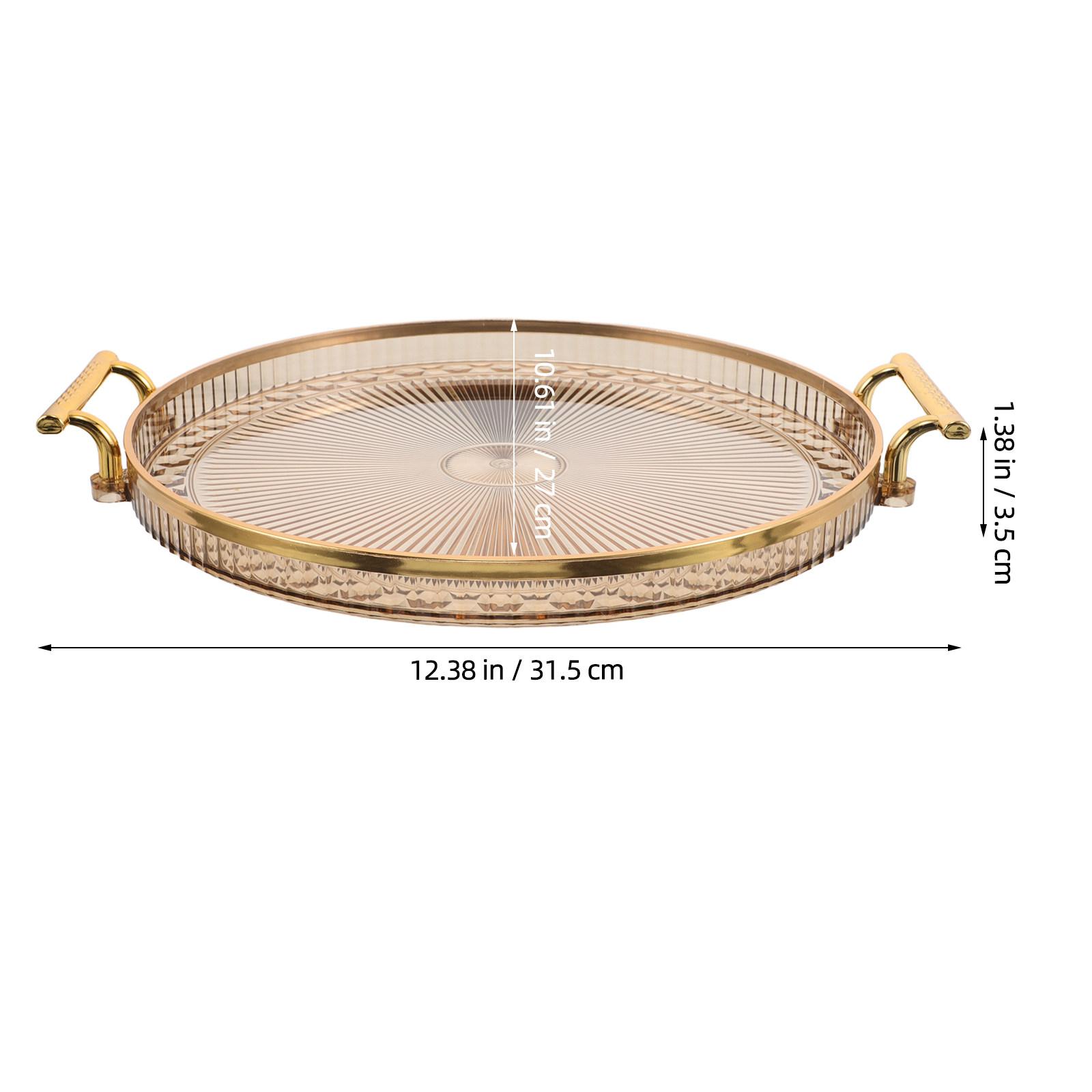 Minimalist Elegant Round Serving Tray Plastic Clear Tray for Tea Coffee Dessert Fruit Organization Vanity Jewelry Candles Home золотистый
Minimalist Elegant Round Serving Tray Plastic Clear Tray for Tea Coffee Dessert Fruit Organization Vanity Jewelry Candles Home золотистый