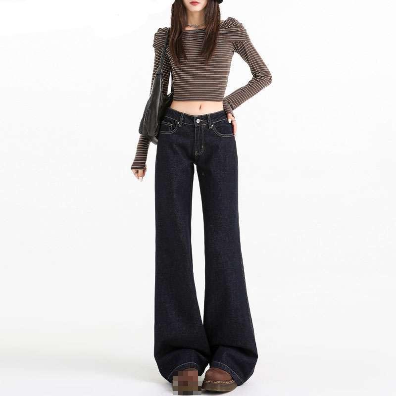 Women s Plus Size Dark Blue Micro-Flare Jeans - Retro Slimming, Wide-Leg, Floor-Length Fit M темно-синього кольору
Women s Plus Size Dark Blue Micro-Flare Jeans - Retro Slimming, Wide-Leg, Floor-Length Fit M темно-синього кольору
