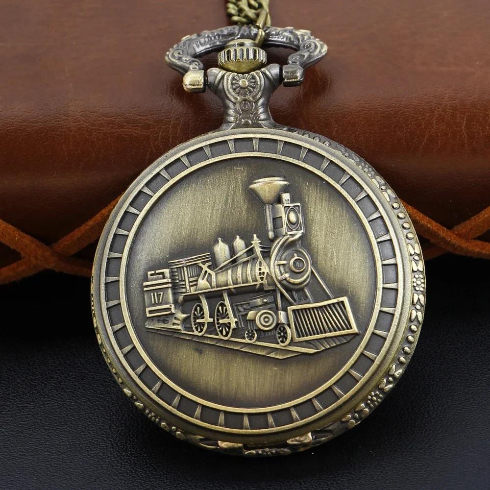 Antique Steam Locomotive Embossed Quartz Pocket Watch Steampunk Dial with Chain Necklace Pendant Jewelry Clock Gift Souvenir бронзовий
Antique Steam Locomotive Embossed Quartz Pocket Watch Steampunk Dial with Chain Necklace Pendant Jewelry Clock Gift Souvenir бронзовий