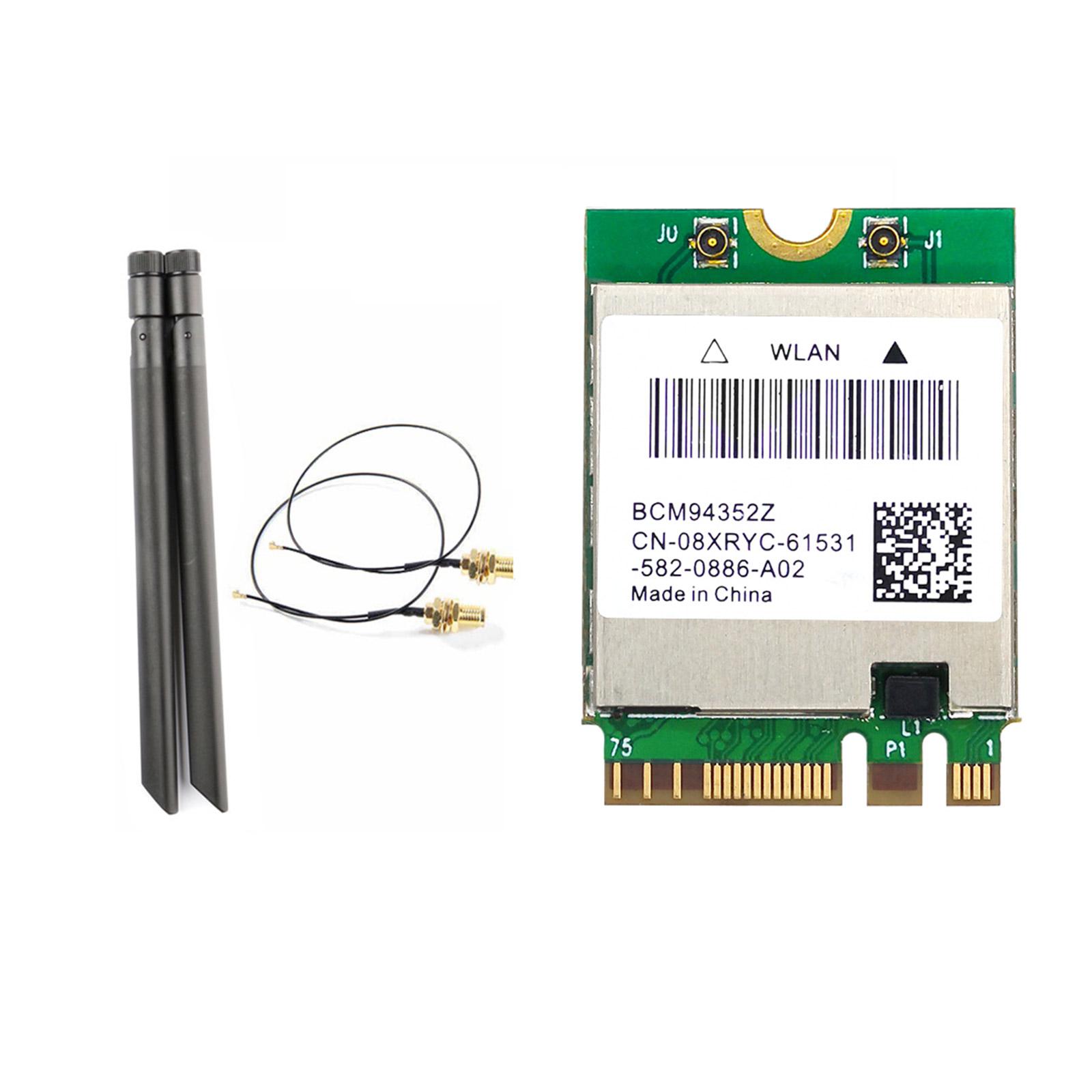 Беспроводная карта 2,4G + 5Ghz BCM94352Z NGFF BT4.0 2,4 + 5Ghz 1200MAdapter с внешней антенной Airdrop Handoff
Беспроводная карта 2,4G + 5Ghz BCM94352Z NGFF BT4.0 2,4 + 5Ghz 1200MAdapter с внешней антенной Airdrop Handoff