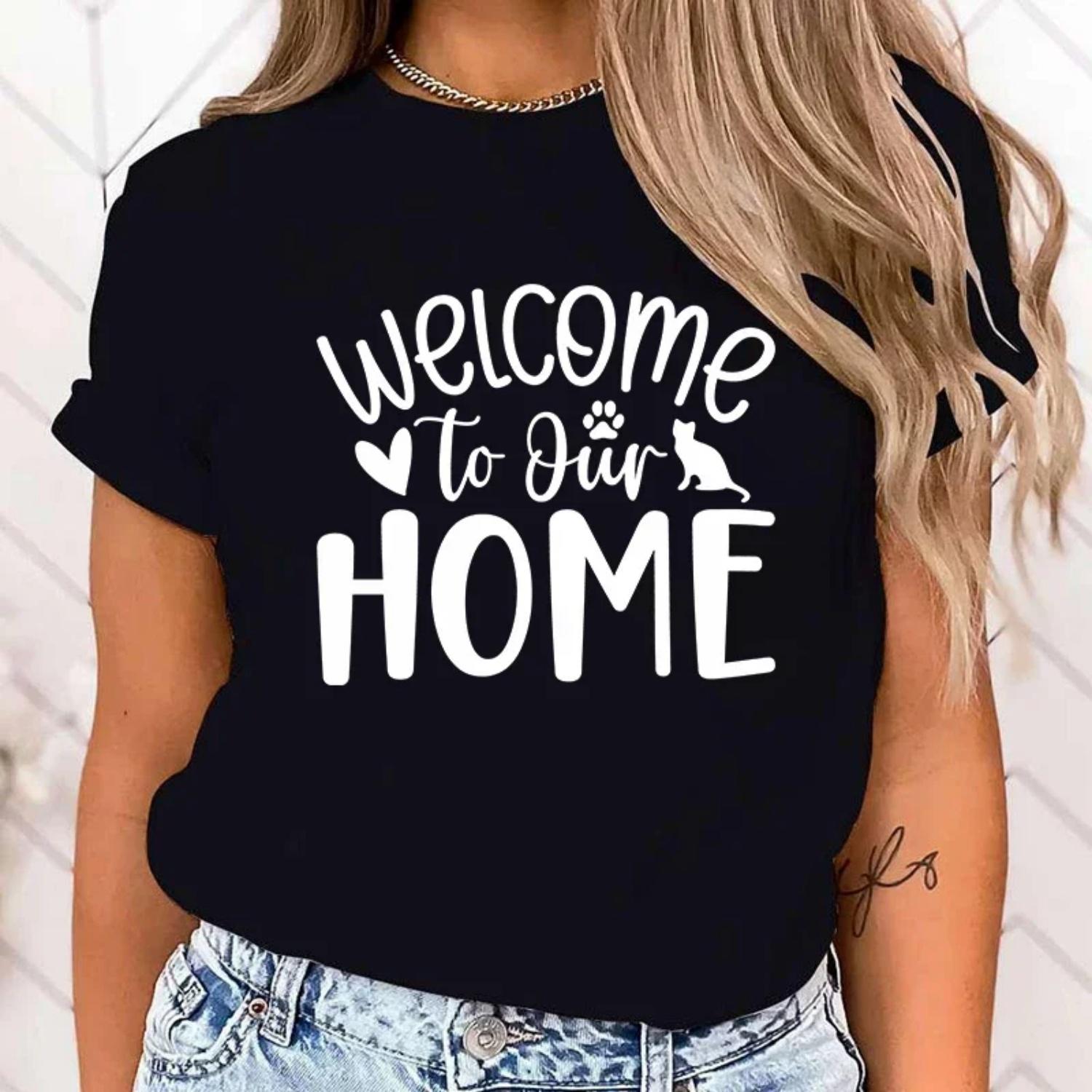 (High Quality Clothes)Hot Cat Welcome To Our Home Funny Summer Women T-Shirt Harajuku Print Fashion Short Sleeve Casual Tops S чёрный
(High Quality Clothes)Hot Cat Welcome To Our Home Funny Summer Women T-Shirt Harajuku Print Fashion Short Sleeve Casual Tops S чёрный