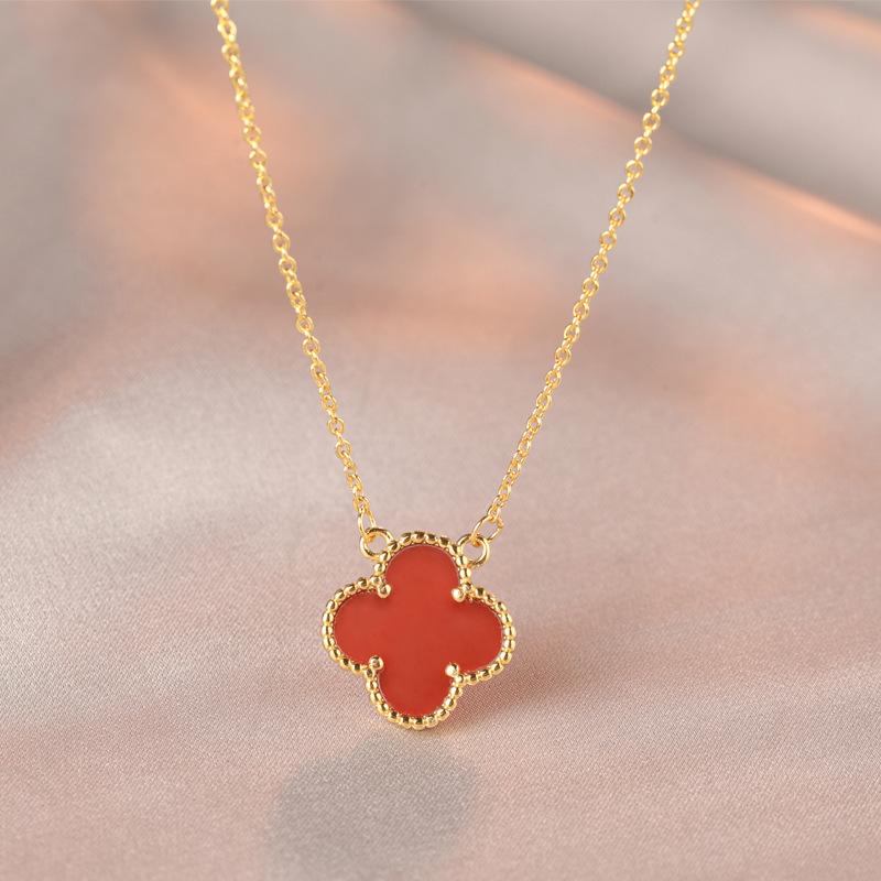 Ожерелье с четырехлистным клевером, двухсторонняя подвеска высокого качества, белая ракушка, роскошная простая цепочка на ключицу с травой на удачу gold красный
Ожерелье с четырехлистным клевером, двухсторонняя подвеска высокого качества, белая ракушка, роскошная простая цепочка на ключицу с травой на удачу gold красный