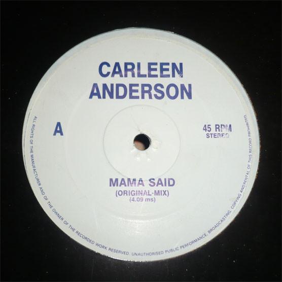 12-дюймовая пластинка CARLEEN ANDERSON - Mama Said CA10112 Не на лейбле Великобритания Джаз Б/У
12-дюймовая пластинка CARLEEN ANDERSON - Mama Said CA10112 Не на лейбле Великобритания Джаз Б/У