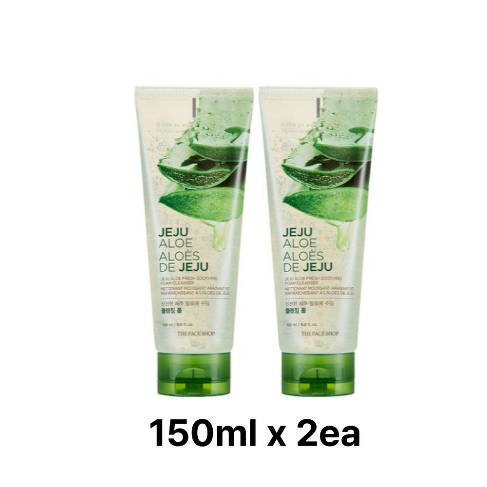 The Face Shop Jeju Fresh Aloe Успокаивающая очищающая пенка 150 мл × 2
The Face Shop Jeju Fresh Aloe Успокаивающая очищающая пенка 150 мл × 2