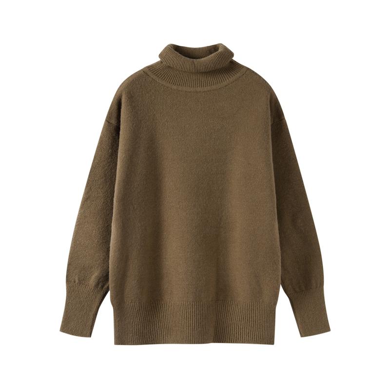 Женский теплый свободный вязаный свитер с высоким воротом, осенне-зимний толстый свитер с длинным рукавом, модный трикотаж One Size кофейный
Женский теплый свободный вязаный свитер с высоким воротом, осенне-зимний толстый свитер с длинным рукавом, модный трикотаж One Size кофейный