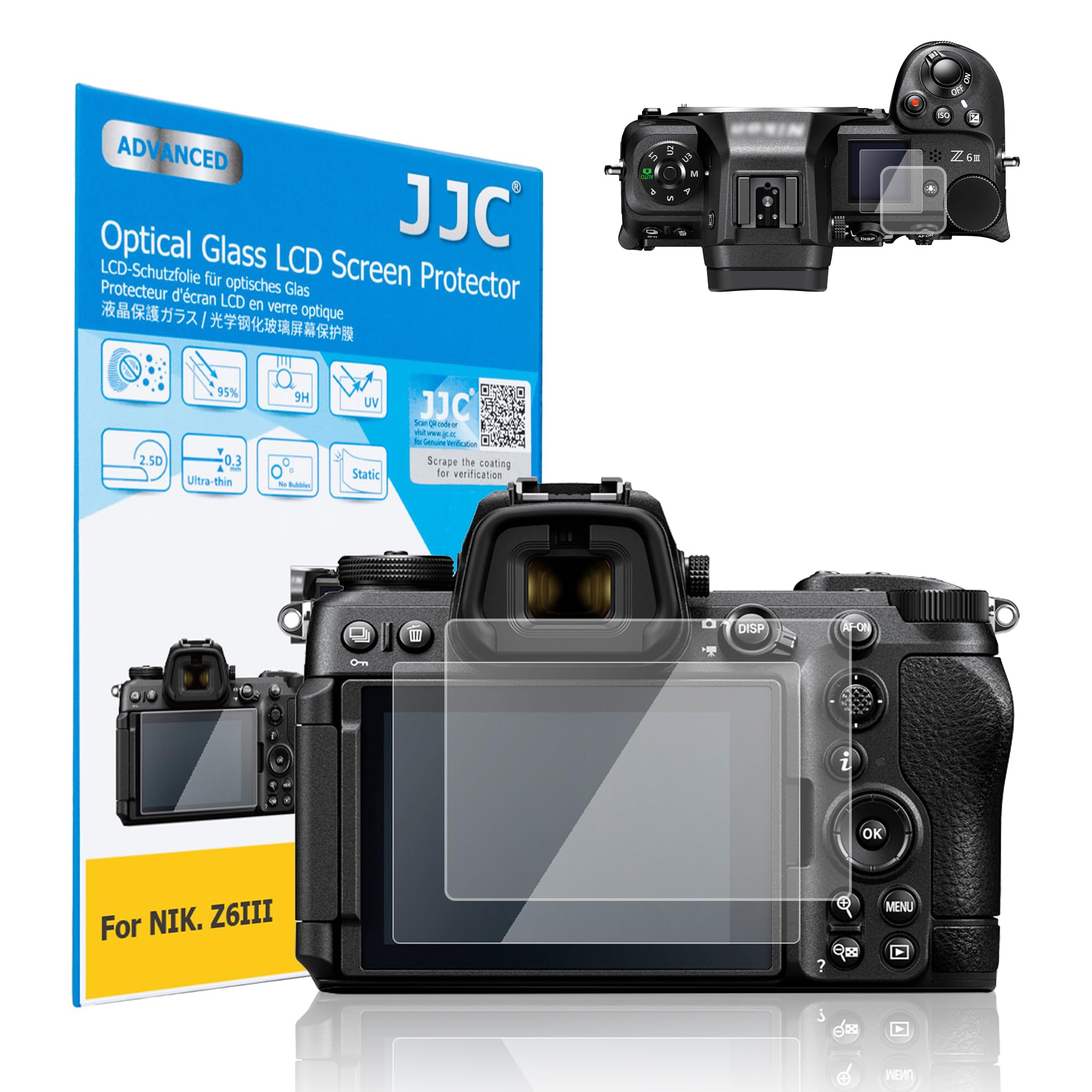 of 2 for Nikon Z6III Z50 JJC LCD protective compatible with Nikon Z6III Z50 with tempered high hardness transmittance over water oil fingerprint lens
of 2 for Nikon Z6III Z50 JJC LCD protective compatible with Nikon Z6III Z50 with tempered high hardness transmittance over water oil fingerprint lens