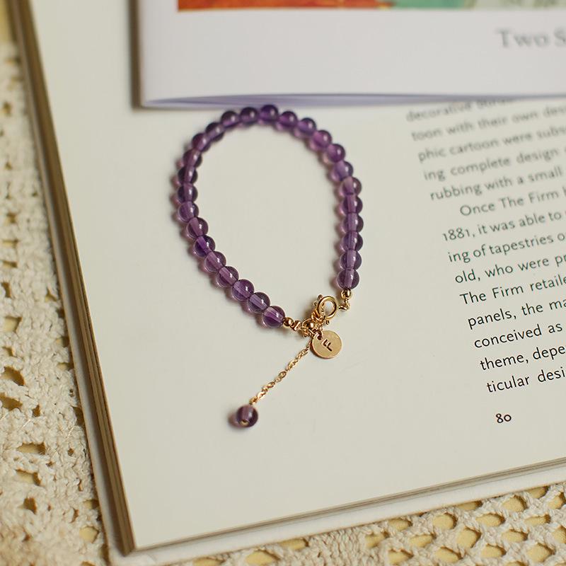 Qiaoen Exquisite Natural Uruguay Amethyst Crystal Bracelet for Girls 13cm-16cm Adjustable
Qiaoen Exquisite Natural Uruguay Amethyst Crystal Bracelet for Girls 13cm-16cm Adjustable