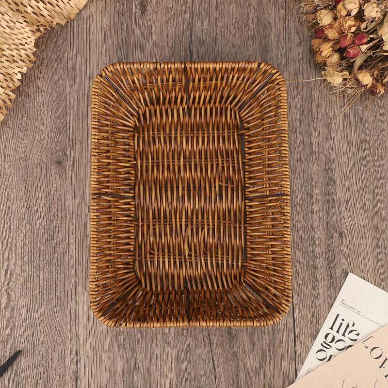 Chinese Style Rattan Woven Rectangular Serving Tray
Chinese Style Rattan Woven Rectangular Serving Tray
