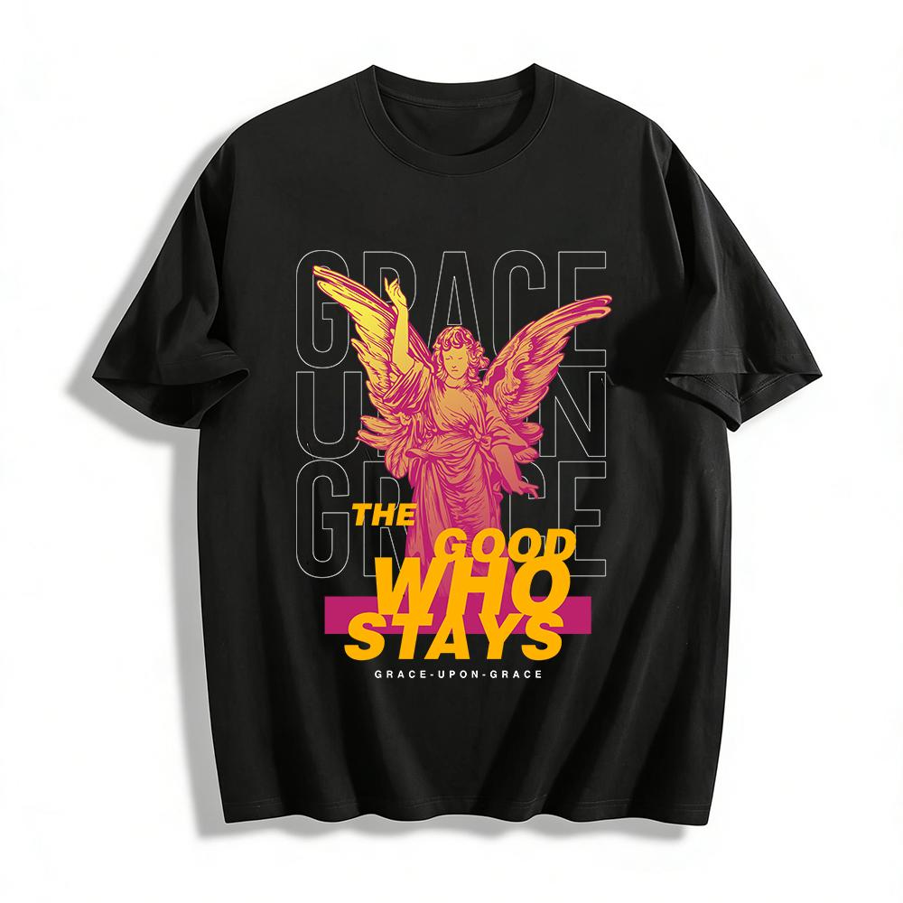 THE GOOD WHO STAYS Angel Print Casual Top Pure cotton T-shirt 6XL
THE GOOD WHO STAYS Angel Print Casual Top Pure cotton T-shirt 6XL
