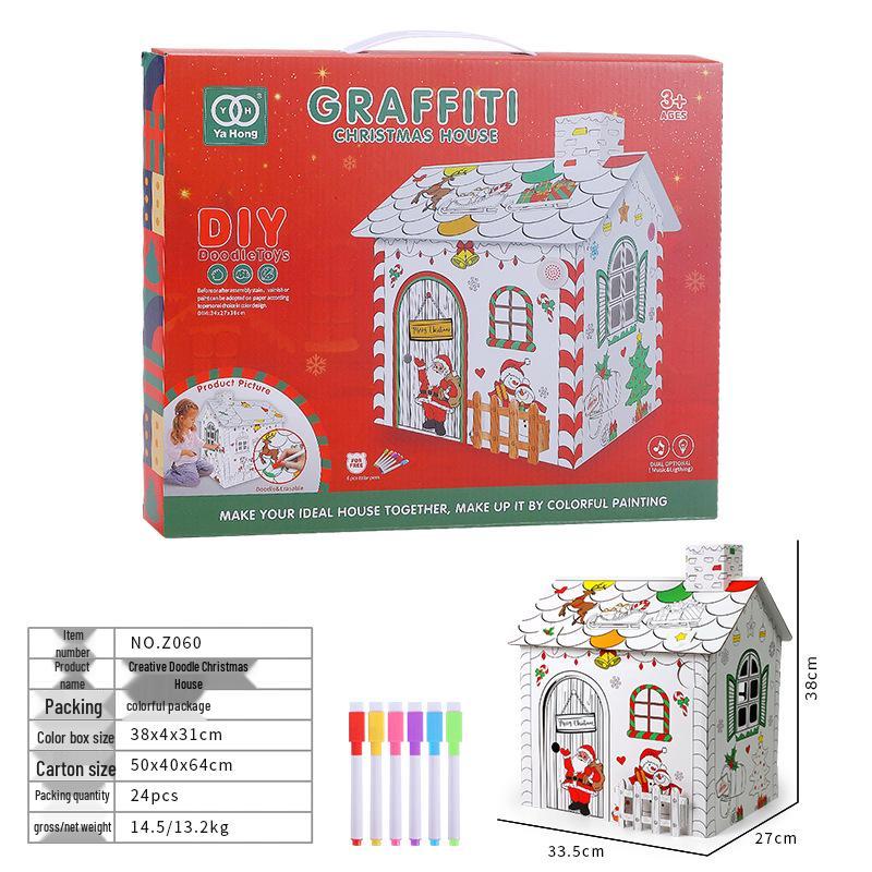 3D Рождественский домик Сделай сам Раскраска Модель Игрушка для детей
3D Рождественский домик Сделай сам Раскраска Модель Игрушка для детей