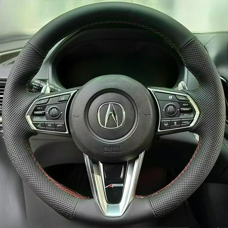 Hand-stitched renovation Non-slip wear-resistant black Leather car steering wheel cover For Acura RDX 2018 2019 2020 2021
Hand-stitched renovation Non-slip wear-resistant black Leather car steering wheel cover For Acura RDX 2018 2019 2020 2021