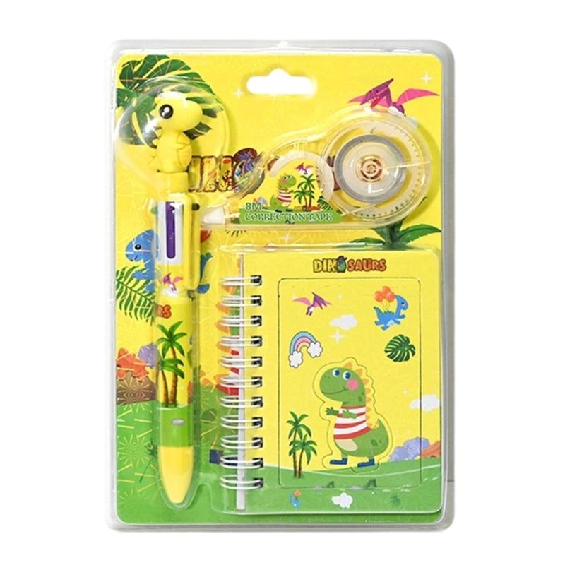 Cartoon Animal School Supplies Includes Notebook Multicolored Ballpoint Pen White Out Corection Tape for Student Kid
Cartoon Animal School Supplies Includes Notebook Multicolored Ballpoint Pen White Out Corection Tape for Student Kid