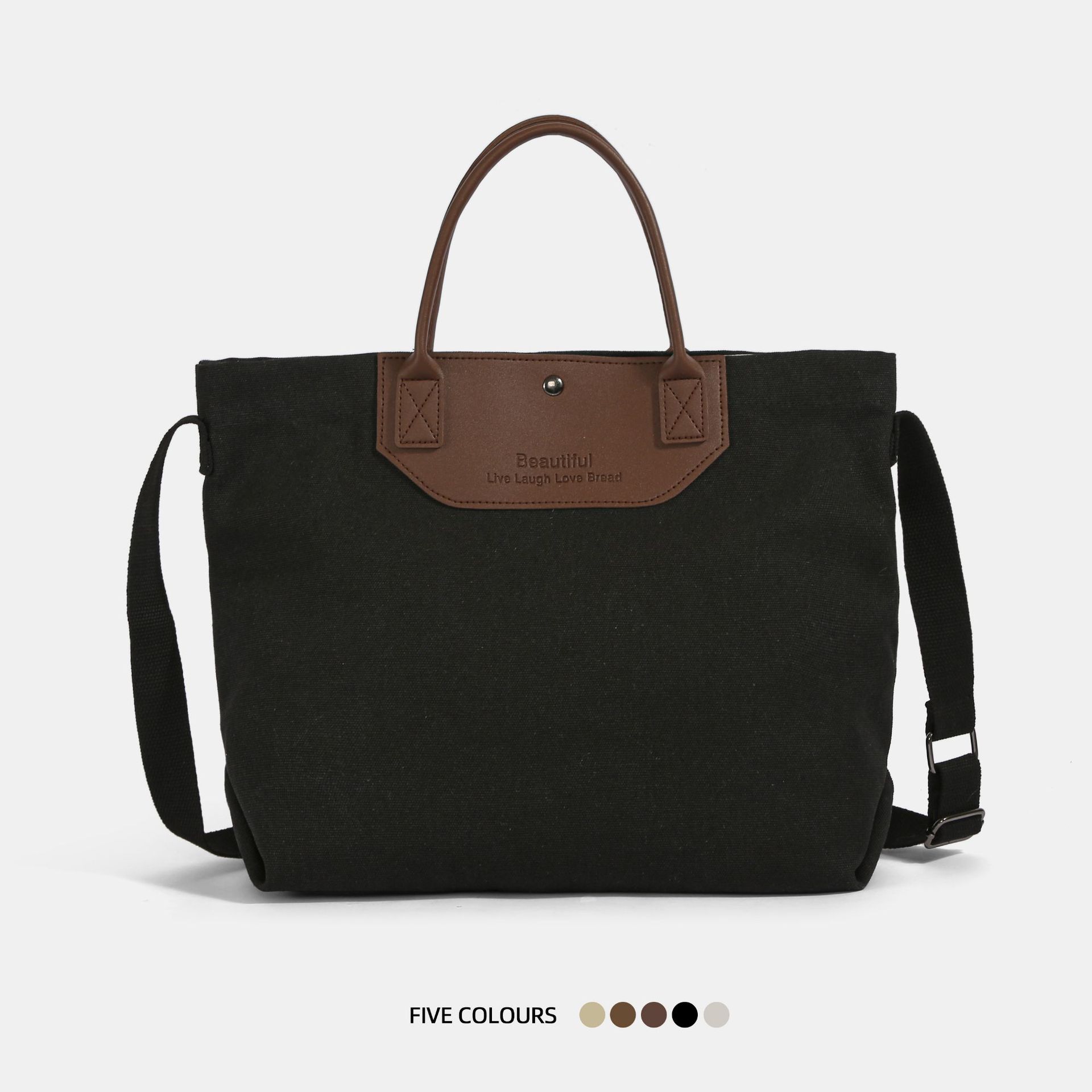 Casual large-capacity canvas tote bag, Korean simple shoulder bag, student class commuting messenger tote bag чорний
Casual large-capacity canvas tote bag, Korean simple shoulder bag, student class commuting messenger tote bag чорний