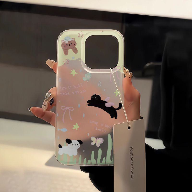 Apple 11 12 13 14 15 ProMax Transparent Frosted Soft XSMax Mobile Phone Case for Kittens and Puppies Outing. iPhone 13
Apple 11 12 13 14 15 ProMax Transparent Frosted Soft XSMax Mobile Phone Case for Kittens and Puppies Outing. iPhone 13