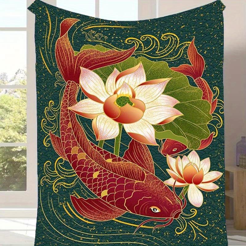 1pc Carp Print Blanket, Soft Warm Throw Blanket Nap Blanket for Couch Sofa Office Bed Camping Travel, Multi-purpose Gift Blanket 130cmx150cm
1pc Carp Print Blanket, Soft Warm Throw Blanket Nap Blanket for Couch Sofa Office Bed Camping Travel, Multi-purpose Gift Blanket 130cmx150cm