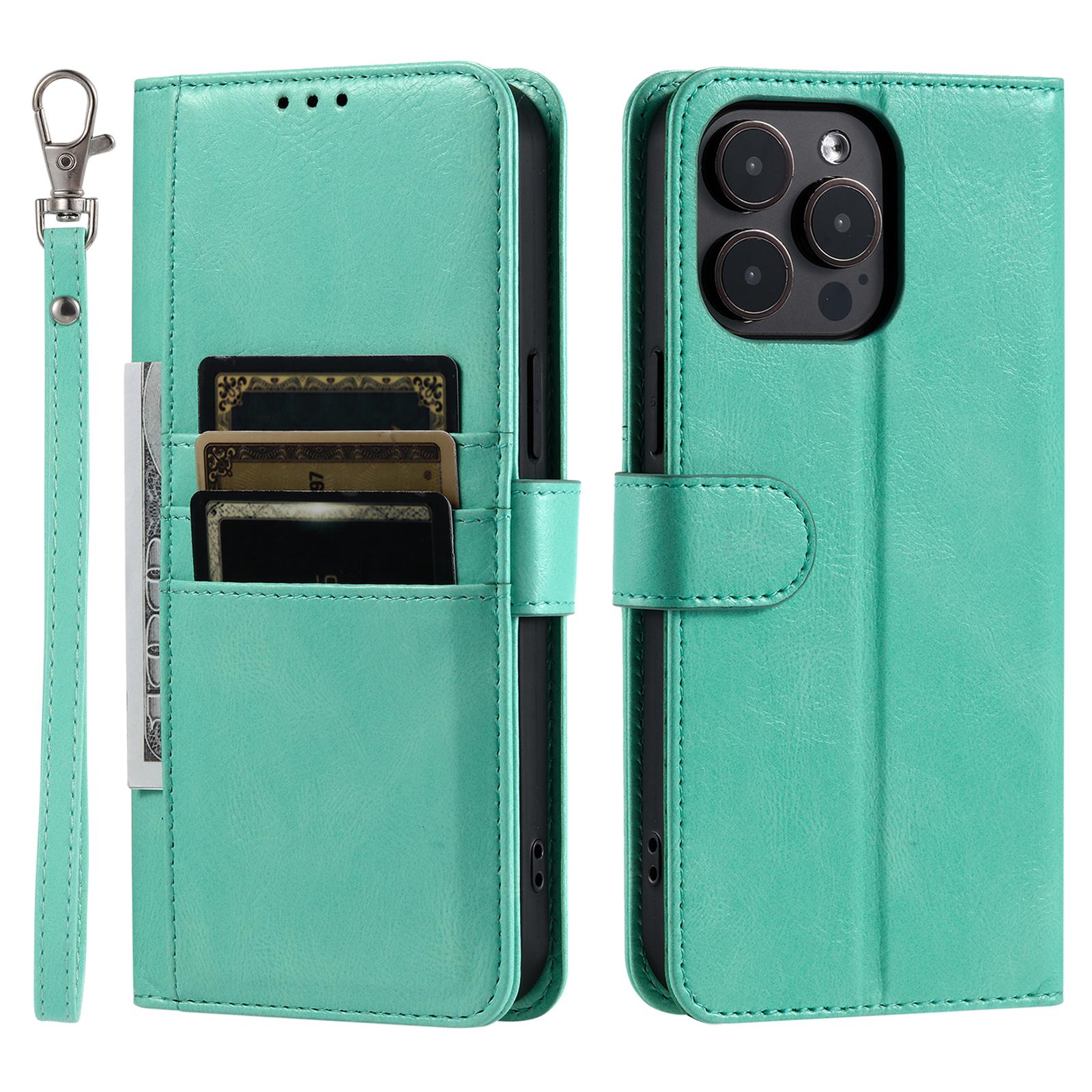 013 Style For iPhone 16 Pro Max Case PU Leather Anti-Fall Phone Cover with 6 Card Slots Mint Green
013 Style For iPhone 16 Pro Max Case PU Leather Anti-Fall Phone Cover with 6 Card Slots Mint Green