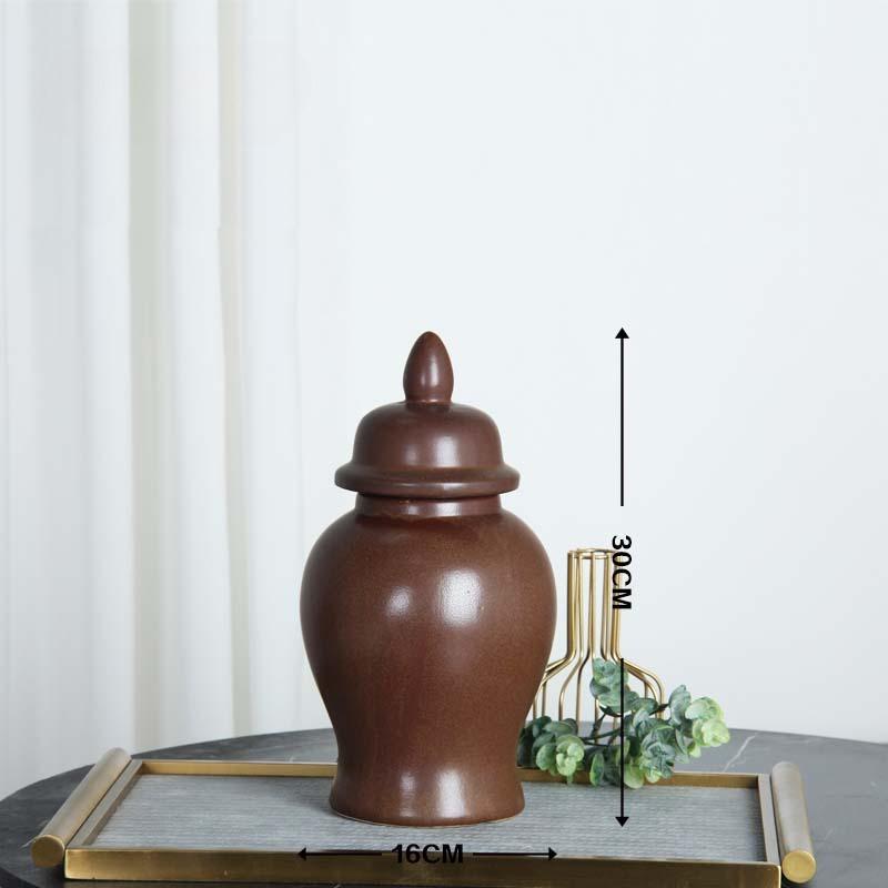 Ceramic General Jar Vintage Storage Tank Ginger Jar Flower Vase Large Porcelain Pot Ceramic Handicrafts Brown Can Handicrafts
Ceramic General Jar Vintage Storage Tank Ginger Jar Flower Vase Large Porcelain Pot Ceramic Handicrafts Brown Can Handicrafts