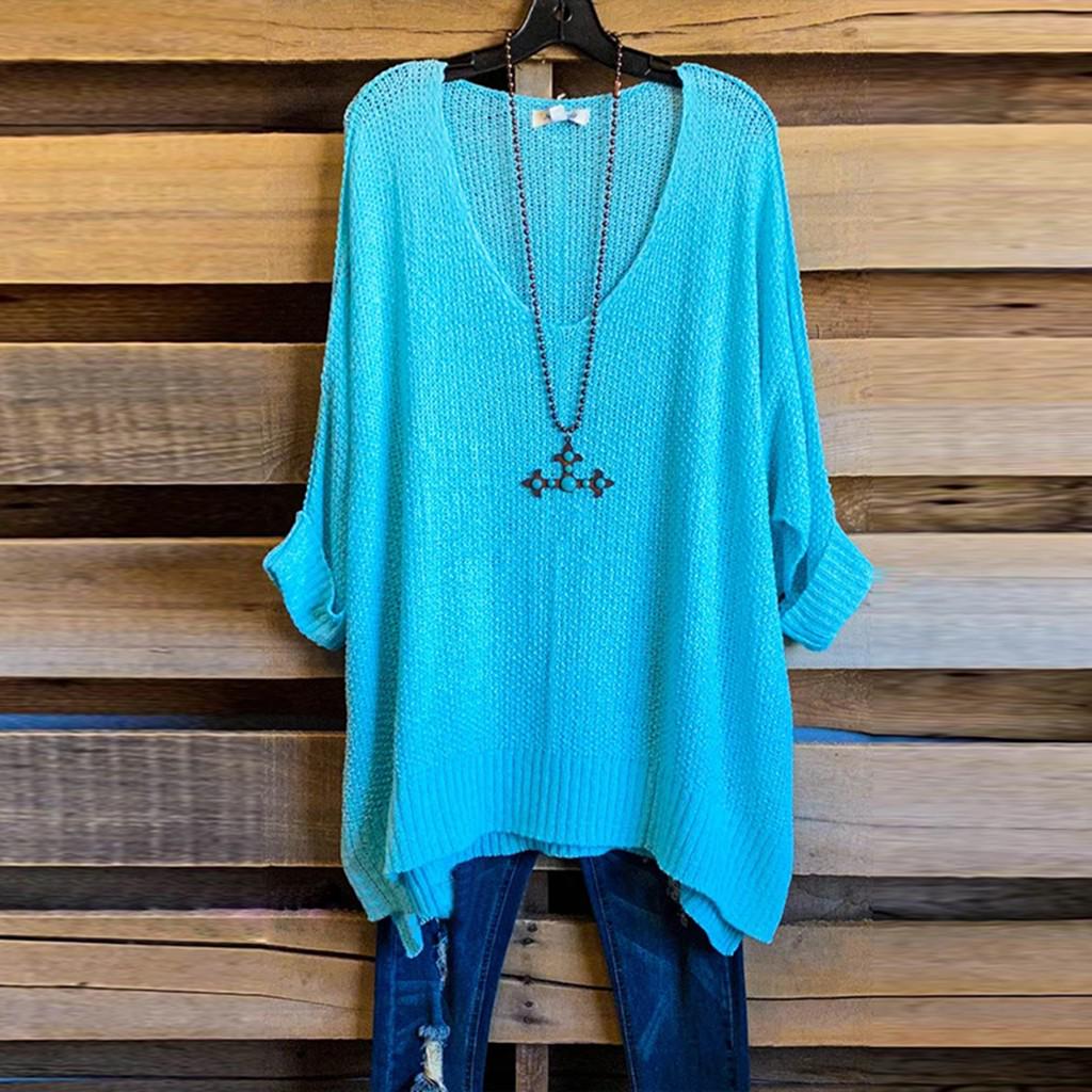 (SU)Женский вязаный свитер с длинными рукавами, повседневный пуловер, джемпер, топы
(SU)Женский вязаный свитер с длинными рукавами, повседневный пуловер, джемпер, топы