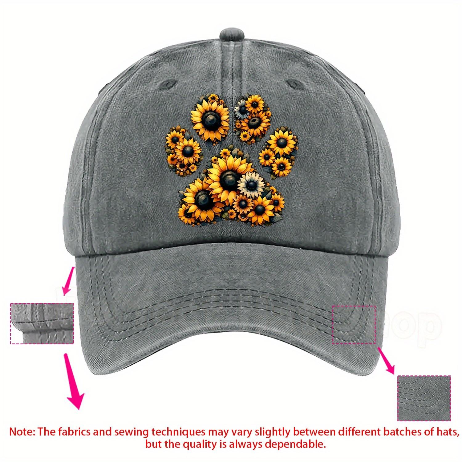 Sunflower Paw Print Baseball Cap Unisex Polyester Adjustable Outdoor Summer Hat One Size сірий
Sunflower Paw Print Baseball Cap Unisex Polyester Adjustable Outdoor Summer Hat One Size сірий