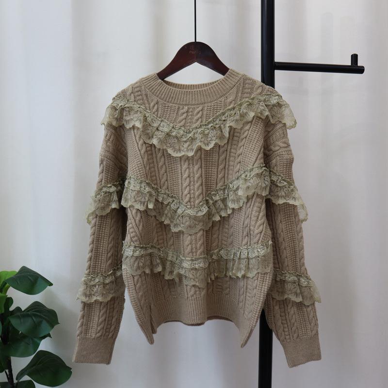 Трикотажный свитер с круглым вырезом и сетчатыми вставками, осенний новый свободный милый свитер-пуловер для женщин one size fits all хаки
Трикотажный свитер с круглым вырезом и сетчатыми вставками, осенний новый свободный милый свитер-пуловер для женщин one size fits all хаки