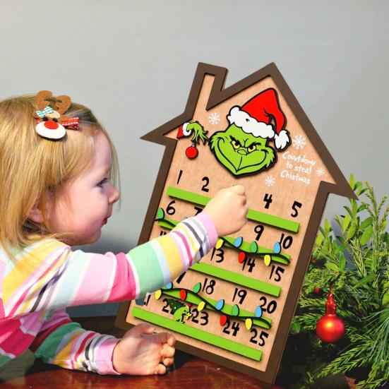 Christmas Countdown Calendar Sign 25-Day Wooden House Shape Green Elf Advent Calendar Holiday Table
Christmas Countdown Calendar Sign 25-Day Wooden House Shape Green Elf Advent Calendar Holiday Table