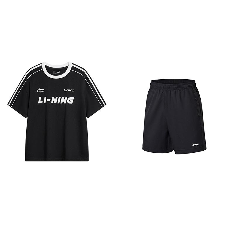 Li-Ning Letter Stripe Round Neck Comfortable Breathable Versatile Short Sleeve T-Shirt Mid Waist Shorts Casual Sports Set AHSU657-2+AKST633-1 S
Li-Ning Letter Stripe Round Neck Comfortable Breathable Versatile Short Sleeve T-Shirt Mid Waist Shorts Casual Sports Set AHSU657-2+AKST633-1 S