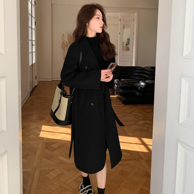 Gray Woolen Coat for Women Mid-length Korean Style Autumn and Winter Latest Lace-up Thickened Woolen Coat for Women High Quality Practical Daily Use S чёрный
Gray Woolen Coat for Women Mid-length Korean Style Autumn and Winter Latest Lace-up Thickened Woolen Coat for Women High Quality Practical Daily Use S чёрный