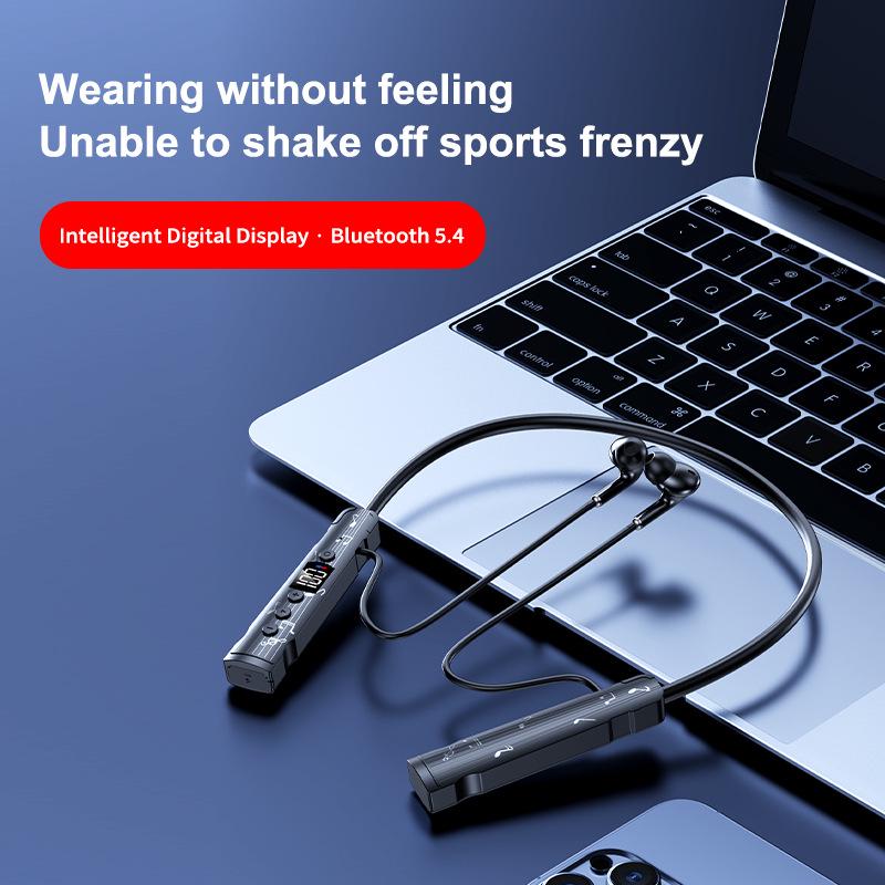 M226 Dual Bluetooth Sports Neckband Earbuds with Digital Display & Long Battery Life peacock синього кольору
M226 Dual Bluetooth Sports Neckband Earbuds with Digital Display & Long Battery Life peacock синього кольору