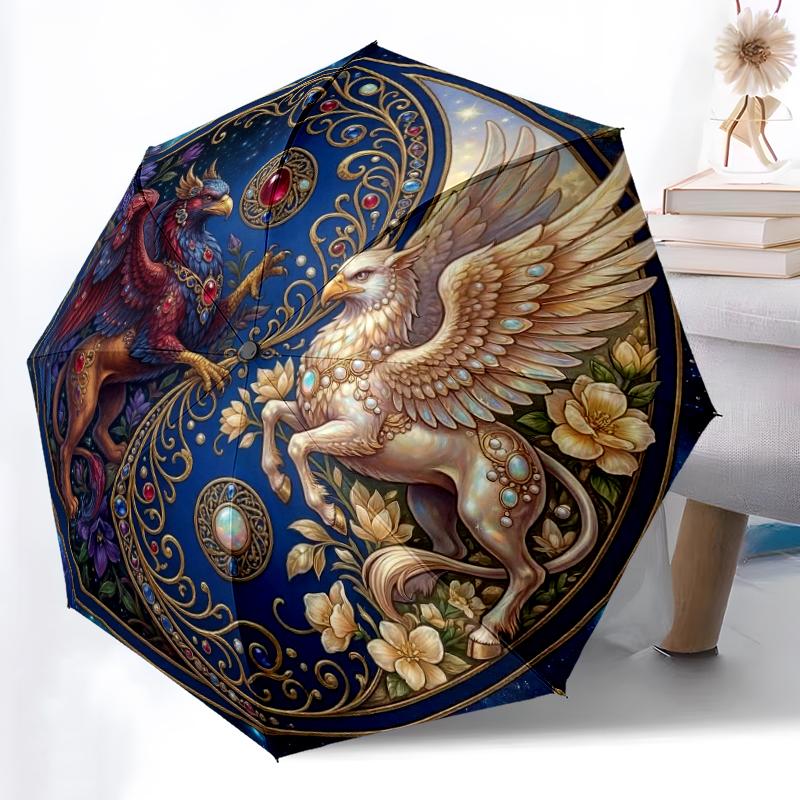 1pc Sturdy 8-Bone Auto Umbrella, Blue Balance Red Peony Floral Blooms Umbrella, Digital Printed, Foldable Umbrella for On-the-Go Outdoor Use
1pc Sturdy 8-Bone Auto Umbrella, Blue Balance Red Peony Floral Blooms Umbrella, Digital Printed, Foldable Umbrella for On-the-Go Outdoor Use