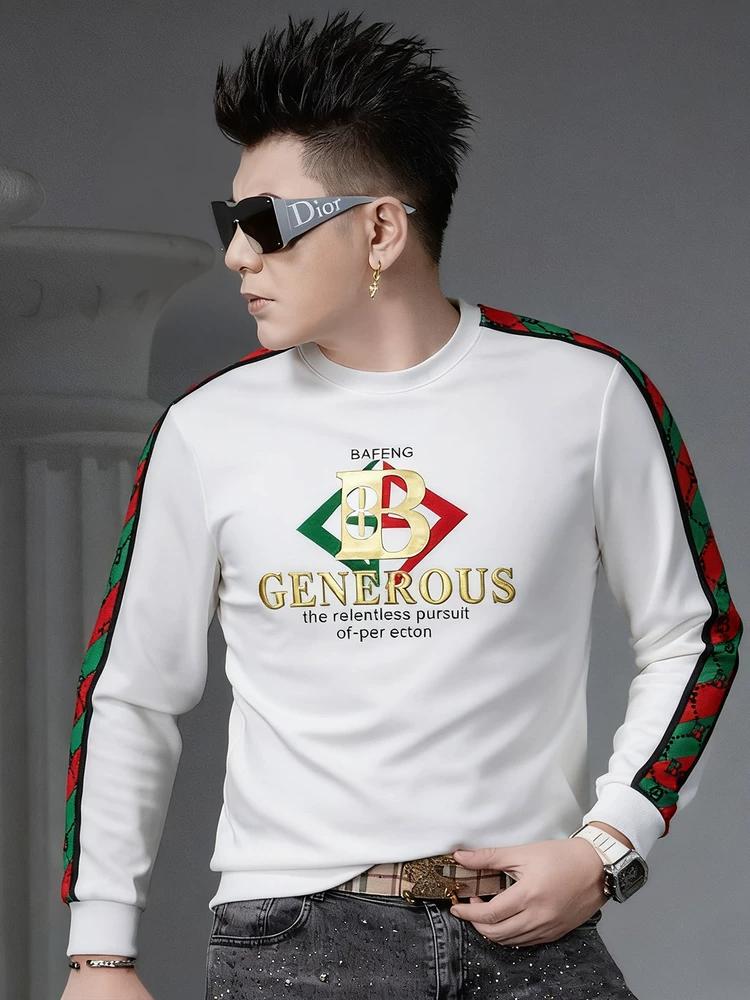 European-Style Round-Neck Sweatshirt for Men, Autumn Trendy Brand Letter Print Pullover, 2025 New Long-Sleeve Top Men s Clothing XL чёрный
European-Style Round-Neck Sweatshirt for Men, Autumn Trendy Brand Letter Print Pullover, 2025 New Long-Sleeve Top Men s Clothing XL чёрный