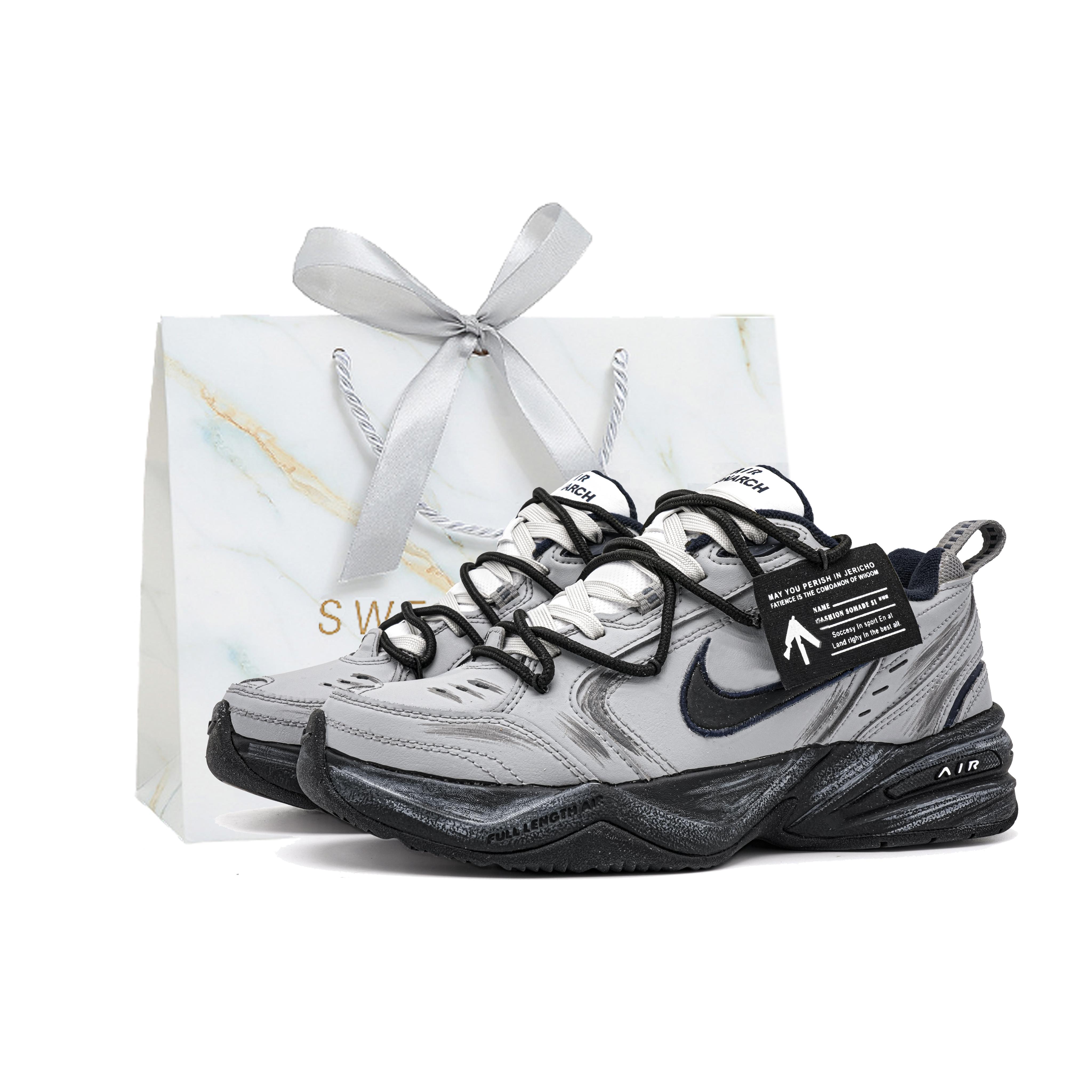 Nike Air Monarch 4 Chunky Sneakers Unisex Low Top Black/Gray 415445-102(Team1166- ) 45
Nike Air Monarch 4 Chunky Sneakers Unisex Low Top Black/Gray 415445-102(Team1166- ) 45