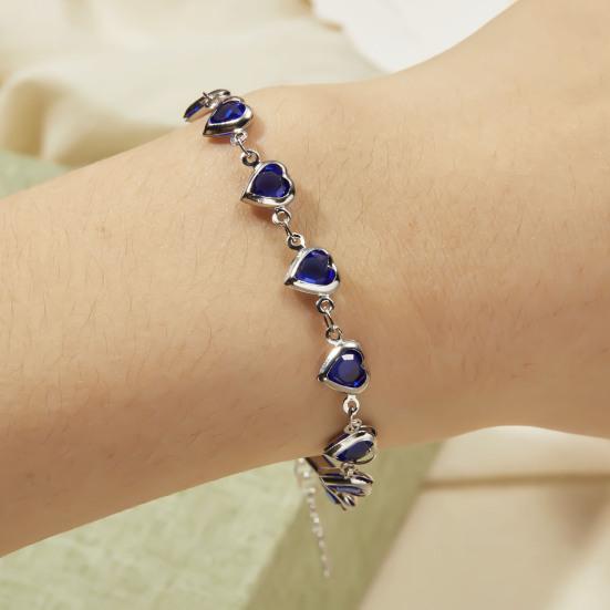 Yousheng Cubic Zircon Heart Beaded Bracelet for Women Heart Chain Bracelet Bridal Wedding Party Jewelry Accessory срібний
Yousheng Cubic Zircon Heart Beaded Bracelet for Women Heart Chain Bracelet Bridal Wedding Party Jewelry Accessory срібний