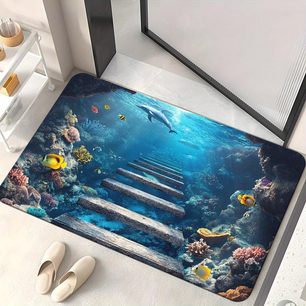 3D Underwater Coral Dolphin Doormat, Microfiber Polyester Non-Slip Absorbent Machine Washable Rug for Multi-Room Decor 40x60cm
3D Underwater Coral Dolphin Doormat, Microfiber Polyester Non-Slip Absorbent Machine Washable Rug for Multi-Room Decor 40x60cm