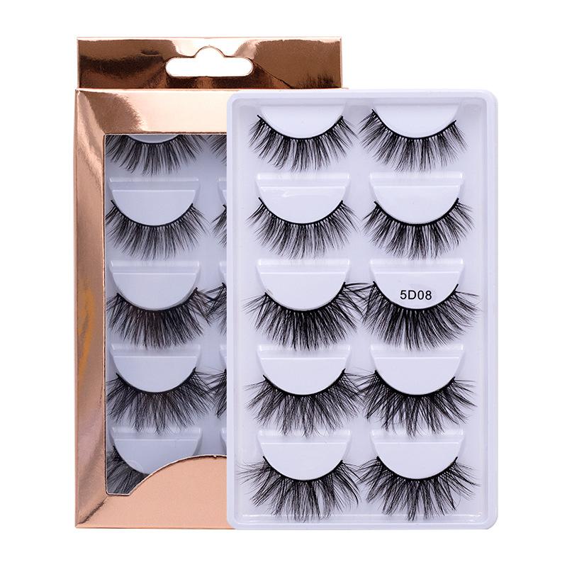 Rose Gold Carton 5 Pairs of False Eyelashes 3D Three-dimensional Soft Eyelashes Thick Natural Slender False Eyelashes
Rose Gold Carton 5 Pairs of False Eyelashes 3D Three-dimensional Soft Eyelashes Thick Natural Slender False Eyelashes