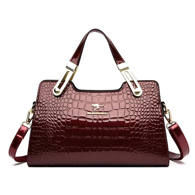 3-слойная большая вместительная сумка-тоут, роскошные сумки, женские сумки, дизайнерская женская сумка через плечо с крокодиловым узором, Бостон, высокое качество красный
3-слойная большая вместительная сумка-тоут, роскошные сумки, женские сумки, дизайнерская женская сумка через плечо с крокодиловым узором, Бостон, высокое качество красный