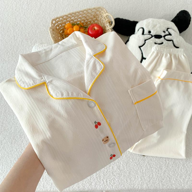 Вышивка Мультяшный Однотонный Жаккардовый Имитация Хлопка Пижама Женская Весенне-Осенняя С Длинным Рукавом Молочный Хуху Домашняя Одежда Реальное Фото L
Вышивка Мультяшный Однотонный Жаккардовый Имитация Хлопка Пижама Женская Весенне-Осенняя С Длинным Рукавом Молочный Хуху Домашняя Одежда Реальное Фото L