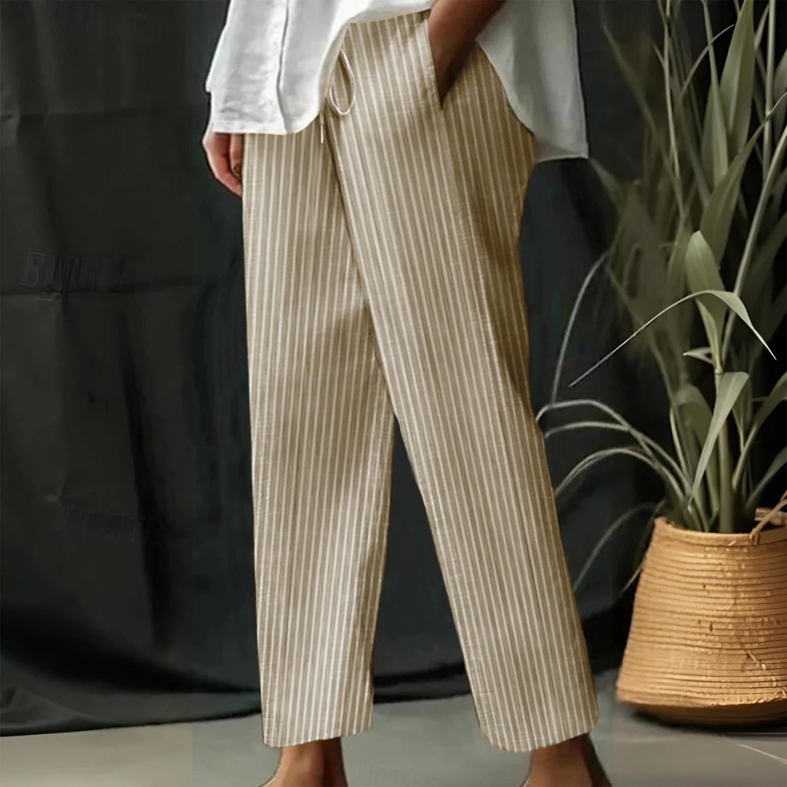 Men s Relaxed Fit Striped Trousers Casual Straight Leg Pants Comfortable Lightweight Fabric Design M хаки
Men s Relaxed Fit Striped Trousers Casual Straight Leg Pants Comfortable Lightweight Fabric Design M хаки