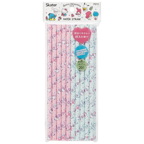 Skater Paper Straws, Sanrio Characters, 20-Pack, 8mm Diameter x 21cm Length, PST2
Skater Paper Straws, Sanrio Characters, 20-Pack, 8mm Diameter x 21cm Length, PST2