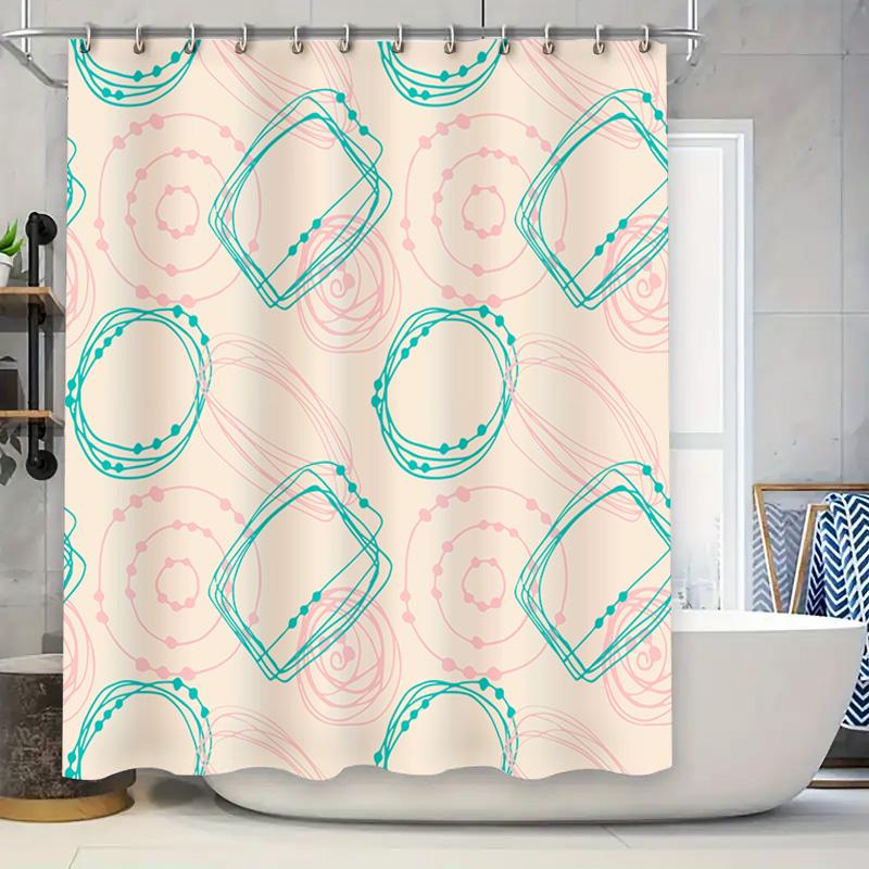 Modern Bathroom Decor Shower Curtain With Geometric Patterns For Home Decor Peach Blue Teal W60H190(CM)-1 Pcs
Modern Bathroom Decor Shower Curtain With Geometric Patterns For Home Decor Peach Blue Teal W60H190(CM)-1 Pcs
