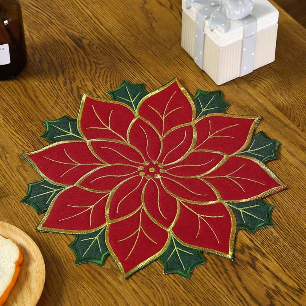 4pcs Thickened Poinsettia Placemat Embroidery Tablecloth Luxury Holly Leaf Insulation Pad Hotel красный
4pcs Thickened Poinsettia Placemat Embroidery Tablecloth Luxury Holly Leaf Insulation Pad Hotel красный
